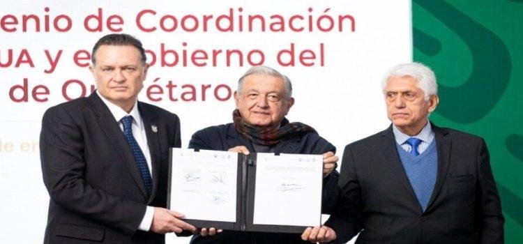 El gobierno federal y el estado de Querétaro firman acuerdo del nuevo sistema de agua