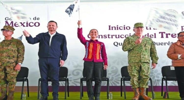 La presidenta Sheinbaum da banderazo para trabajos del Tren México-Querétaro