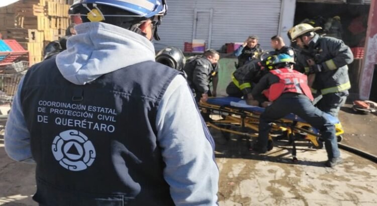 Un incendio en la Central de Abastos de Querétaro dejo sin vida a una persona