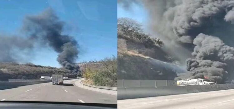 Una pipa explotó tras un choque múltiple en autopista México-Querétaro