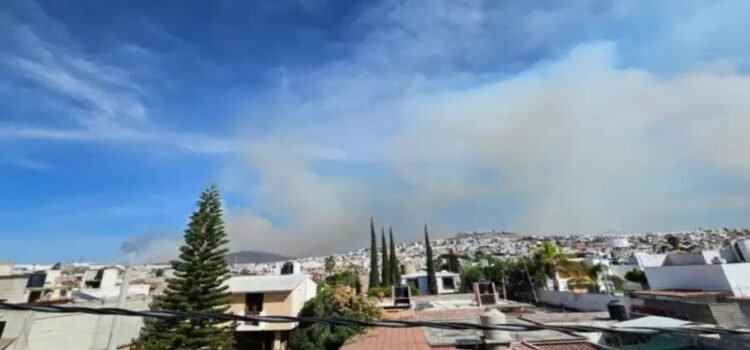 Incrementa el incendio en área natural protegida El Tángano, Querétaro