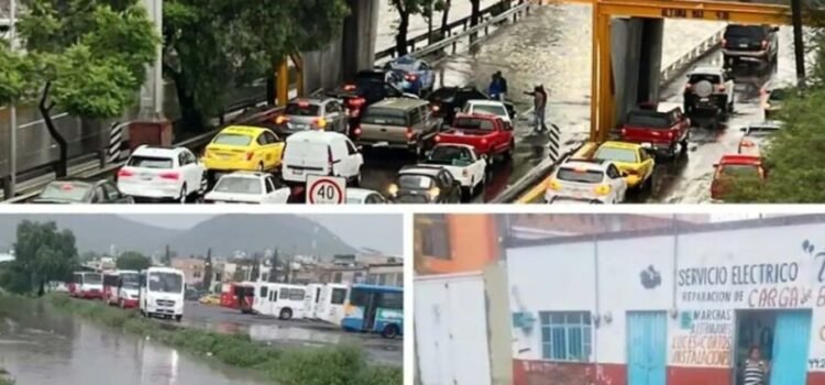Una tromba inunda la capital del estado de Querétaro