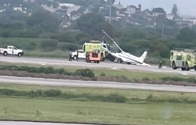 Se suspendieron vuelos en el aeropuerto de Querétaro por un aterrizaje de emergencia de una avioneta