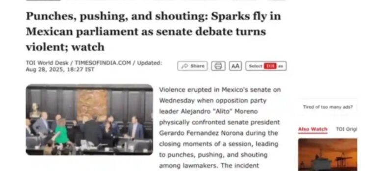 Trasciende fronteras la pelea entre Alito Moreno y Fernández Noroña