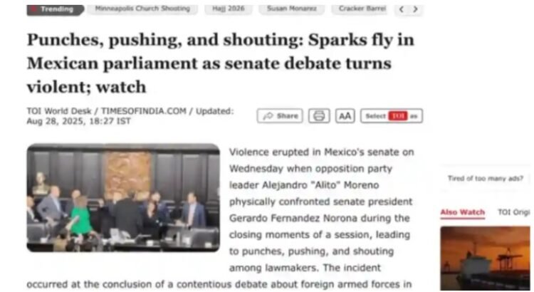 Trasciende fronteras la pelea entre Alito Moreno y Fernández Noroña