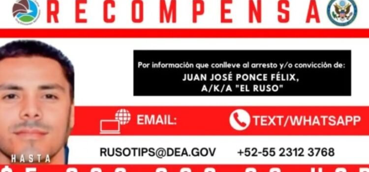 Ofrece Estados Unidos 5 millones de dólares por la captura de “El Ruso”