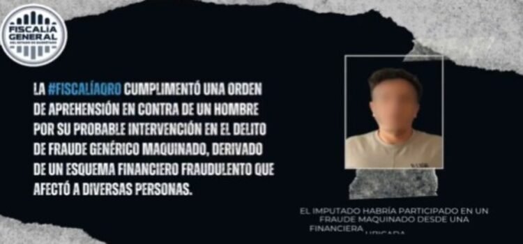 La Fiscalía cumple con la orden de aprehensión por fraude maquinado en financiera