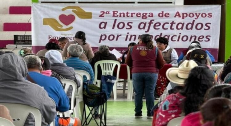 Se inicia la segunda entrega de apoyos a familias afectadas por las lluvias en Hidalgo, Puebla, San Luis Potosí, Querétaro, y Veracruz