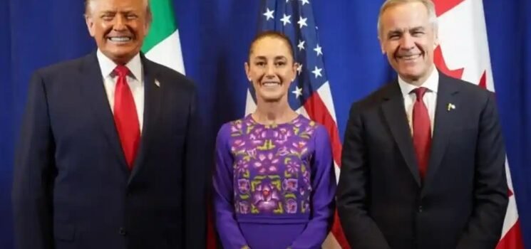 Se reunió Sheinbaum con Trump y Mark Carney
