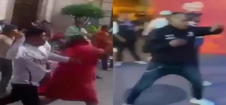 Es suspendido el inspector de la vía pública en Querétaro por patear a un comerciante de artesanías