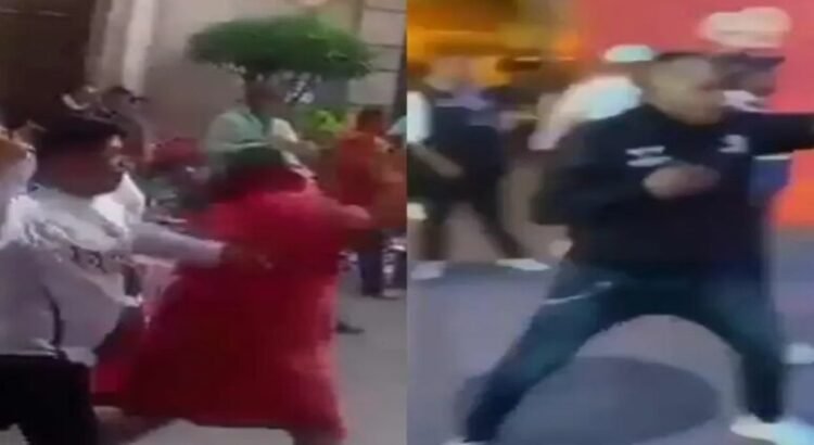 Es suspendido el inspector de la vía pública en Querétaro por patear a un comerciante de artesanías